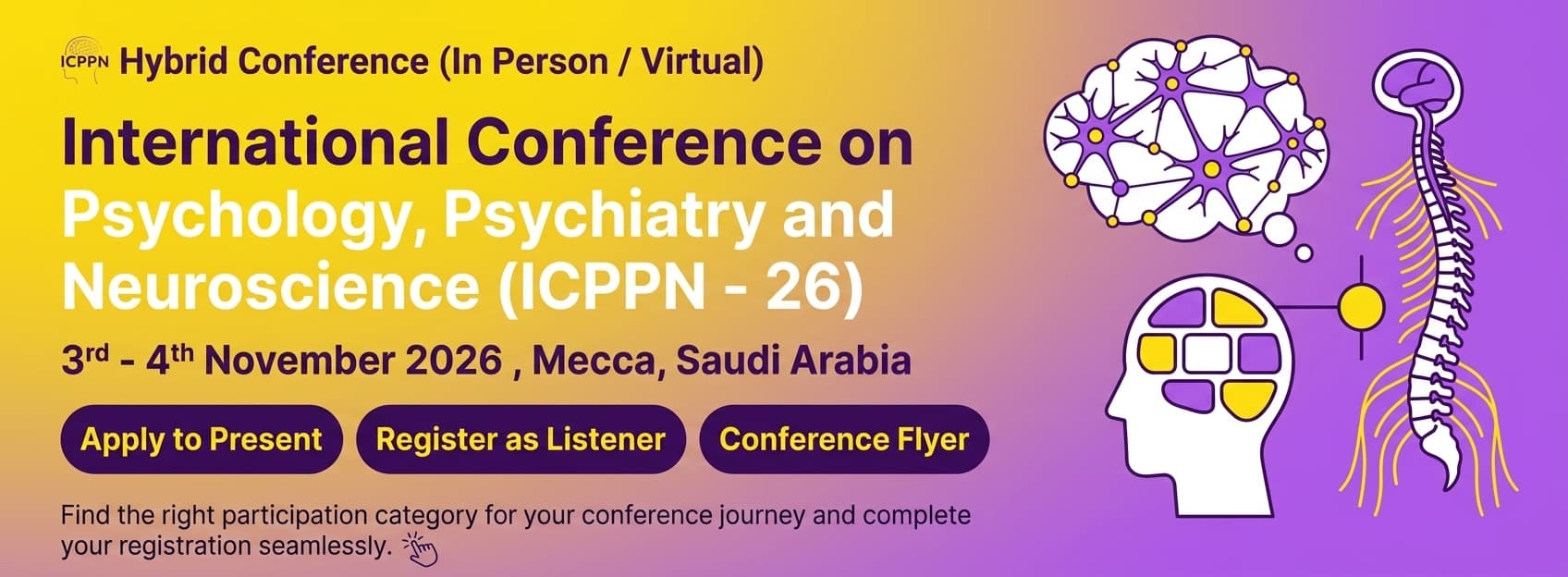 International Conference on Psychology, Psychiatry and Neuroscience (ICPPN - 26)