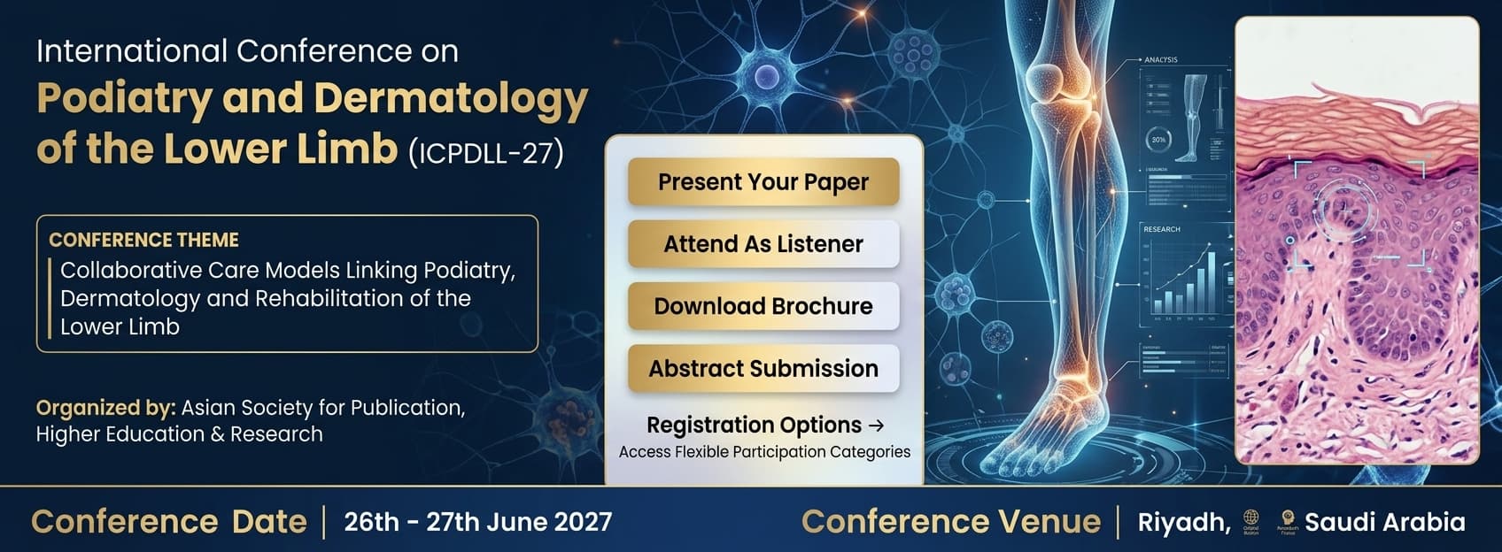 International Conference on Podiatry and Dermatology of the Lower Limb (ICPDLL-27)