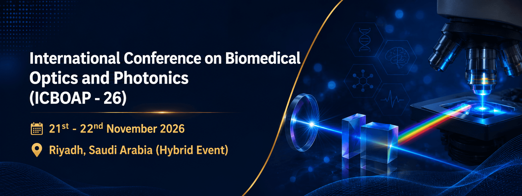 International Conference on Biomedical Optics and Photonics (ICBOAP - 26)