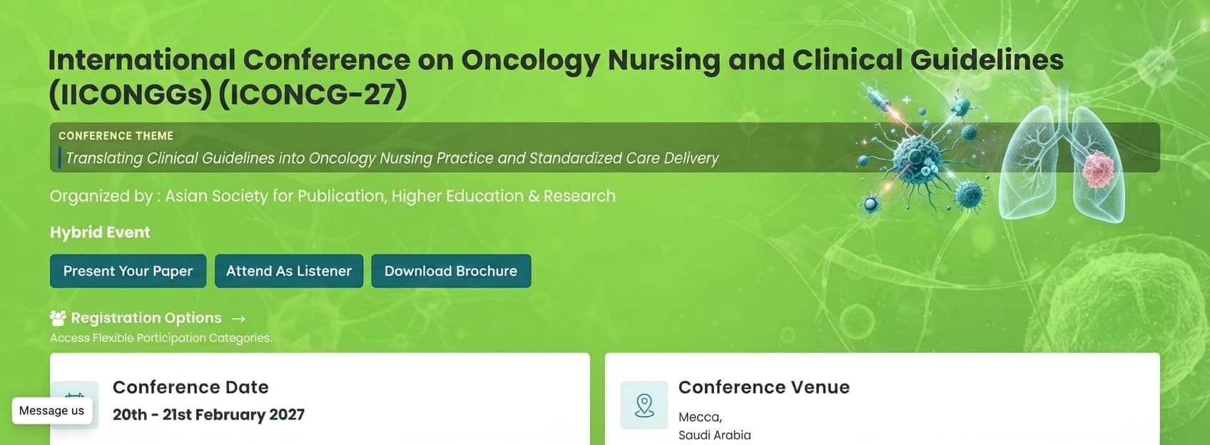 International Conference on Oncology Nursing and Clinical Guidelines (ICONCG-27)