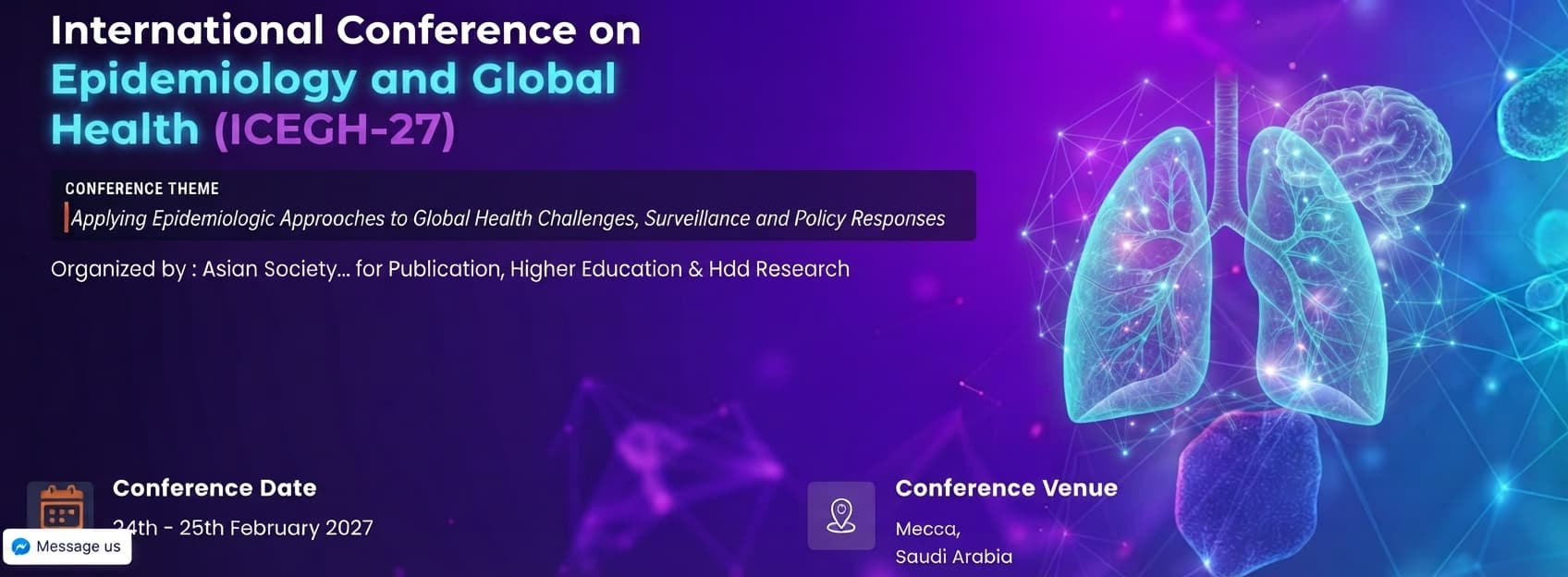 International Conference on Epidemiology and Global Health (ICEGH-27)