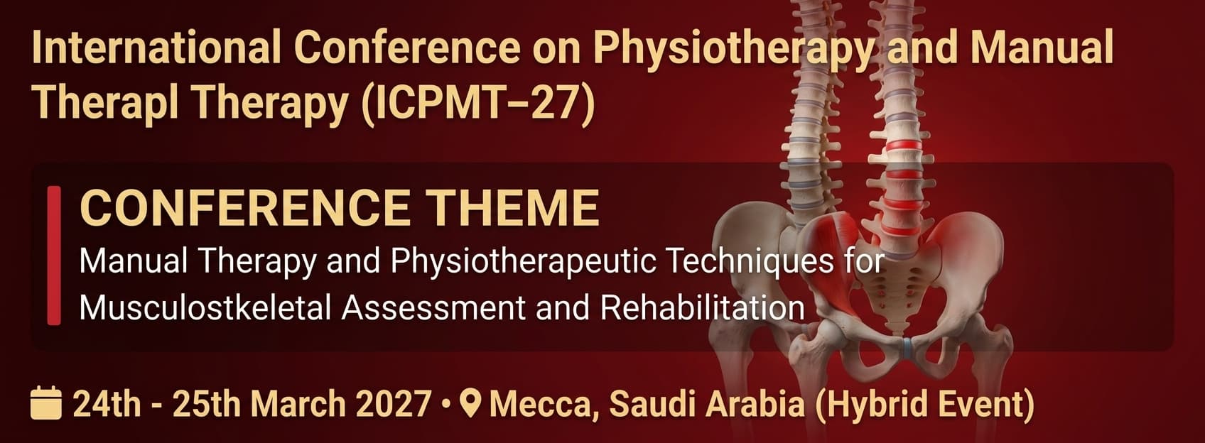 International Conference on Physiotherapy and Manual Therapy (ICPMT - 27)