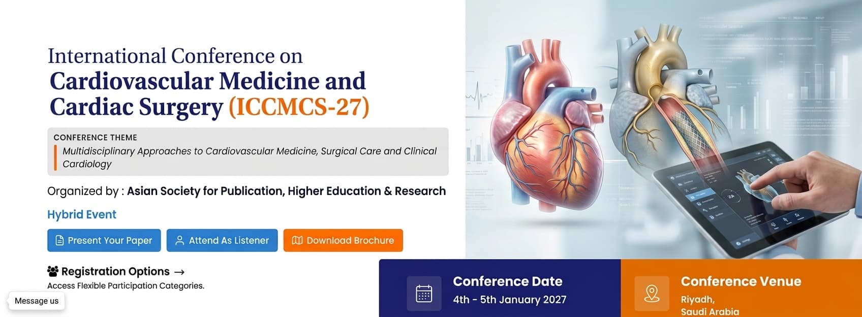 International Conference on Cardiovascular Medicine and Cardiac Surgery (ICCMCS-27)